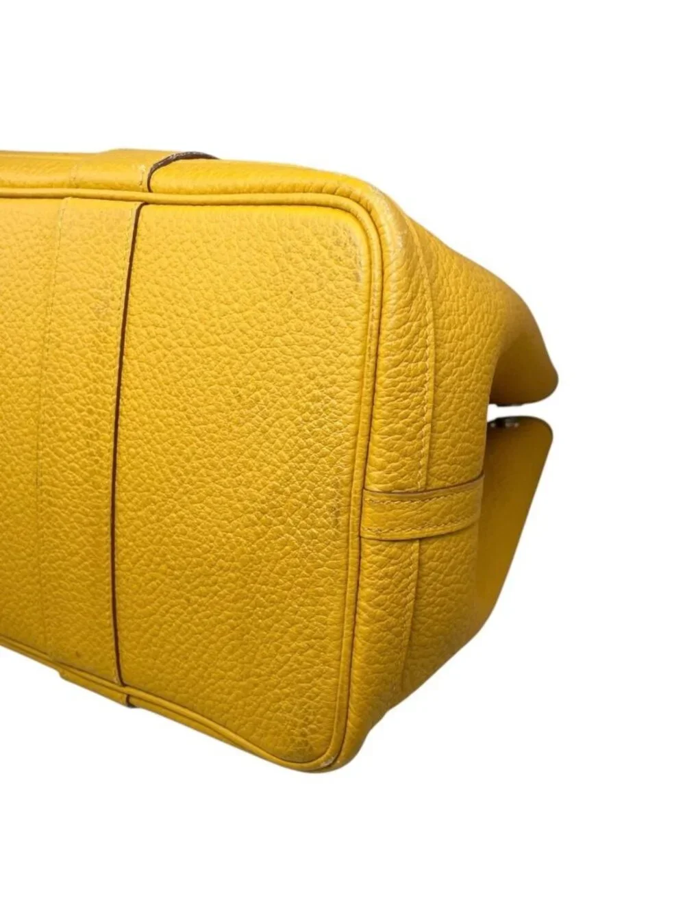 Hermes Tote Bag Garden Party PM Negonda Jaune Ambre Yellow Silver